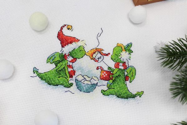 Набор для вышивания нитками МП Студия (Жар-птица), Заходи на огонёк, 9х13 см