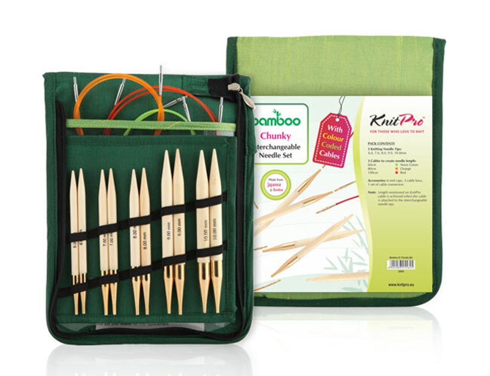 Набор съемных спиц Knit Pro Bamboo Chunky, 22543