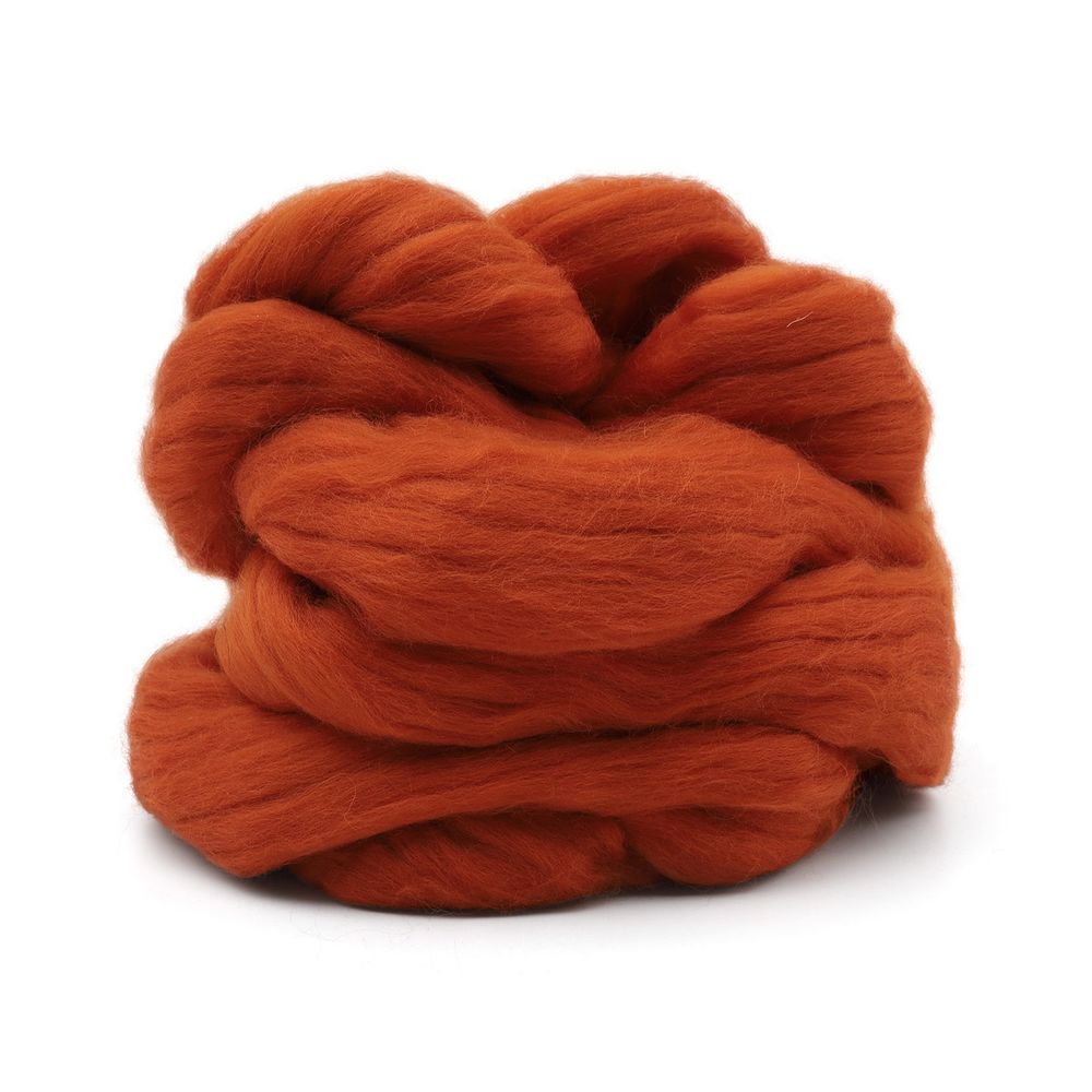 Шерсть для валяния мериносовая тонкая 100%, 100 гр. (250 рябина)