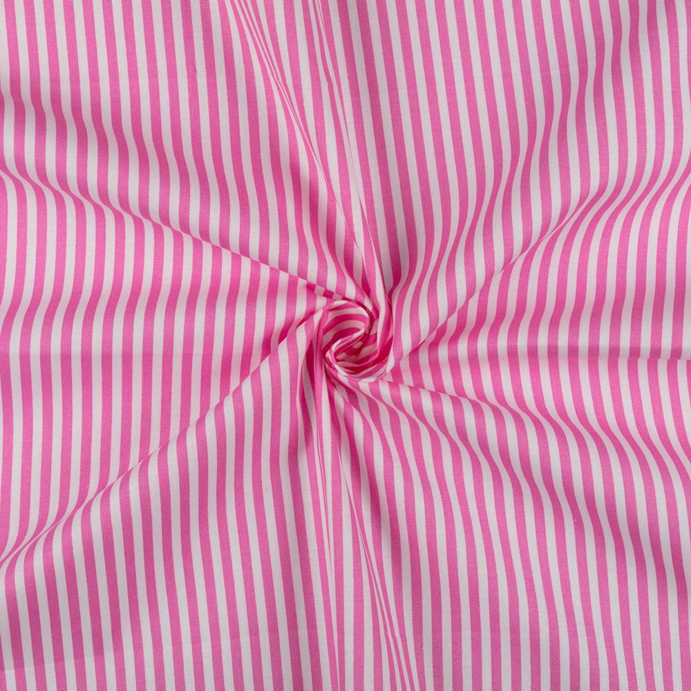 Ткань для пэчворка Peppy Бабушкин сундучок, рулон 112 см / 5 метров, БС-28 полоска я.розовый, Peppy