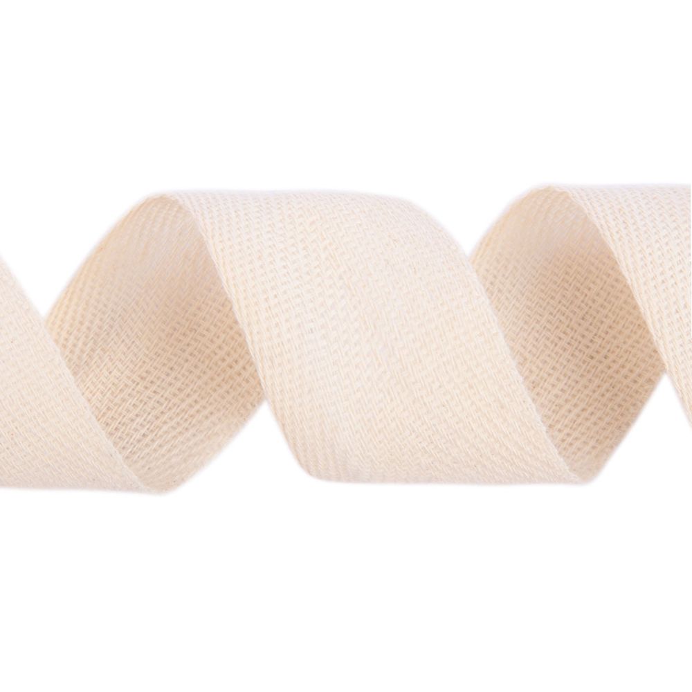 Тесьма (лента) киперная (100% х/б) 40 мм / 50 метров, суровый, Gamma ЛКЭ (40сх-50)