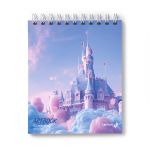 Артбук (Скетчбук) 120 г/м², 175х200 мм, на гребне 80 л., 2 шт, матовая ламинация, блок белый, с жесткой подложкой, Небесная сказка 01059, Светоч 80А41
