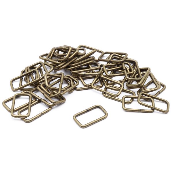 Рамка прямоугольная металл 26 мм /31х18 мм, ⌀2.5 мм/, латунь, 50 шт, 2AR042