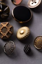 Пуговицы на ножке металл 17 мм, 6 шт, 30 золото, Blitz MB 0251