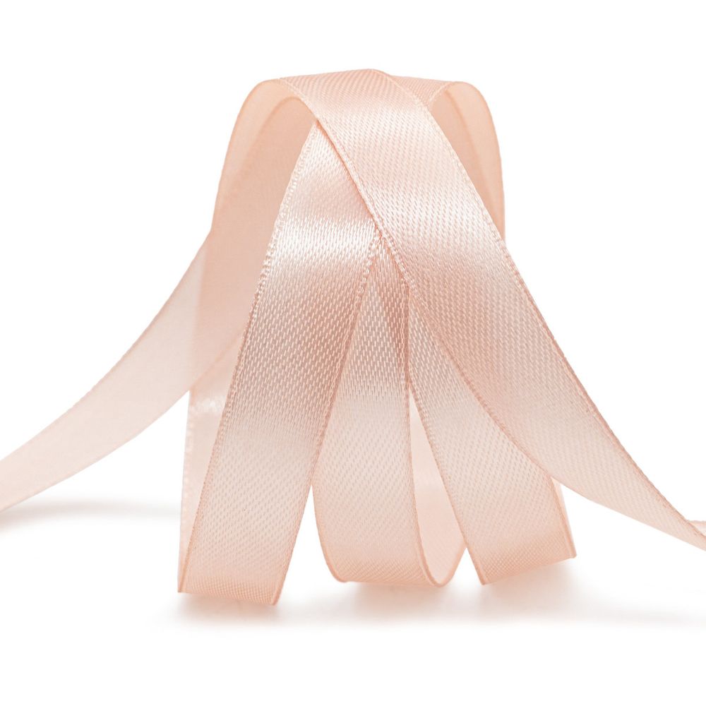 Лента атласная 1-сторонняя 12.0 мм / 22.86±1 метров, 006 светлый персик, Globus