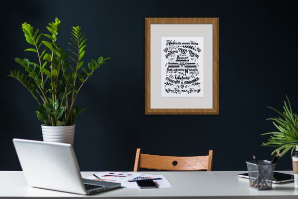 Набор для вышивания нитками Panna Живая картина JK-2221, Правила нашего дома, 29х22 см