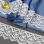 Кружево гипюр (плетёное) 50 мм, матовая нить TBY.0871, цв.белый уп.4.5м, Kruzhevo