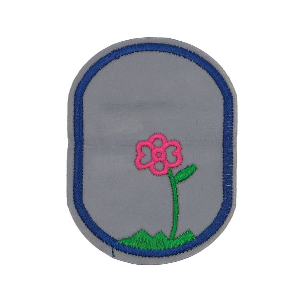 Термоаппликация светоотражающая Цветок, 79х58 мм, цветной, LA450, 2 шт