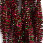 Проволока синельная блестящая Цветок 12 мм / 300мм, 15 шт, Astra&Craft (B-041 радужный красный)