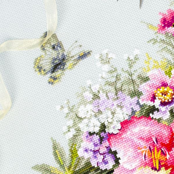 Набор для вышивания нитками Чудесная игла Premium, Яркий дуэт 45х25 см