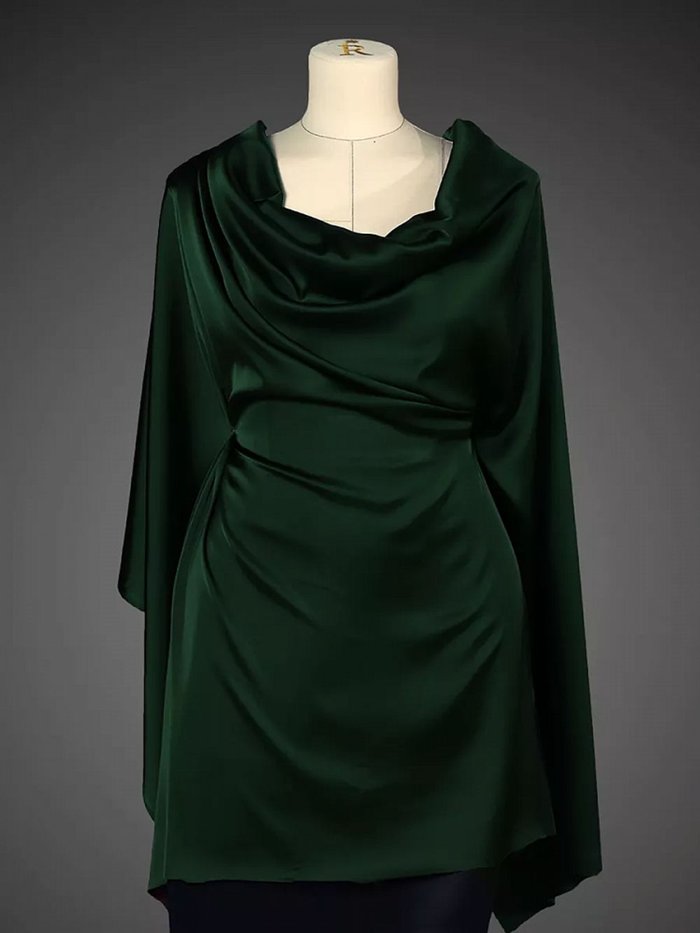 Шелк Армани 90 г/м², 150 см / 2 метра, арт.Arm-133-2 цв.133 т.зеленый