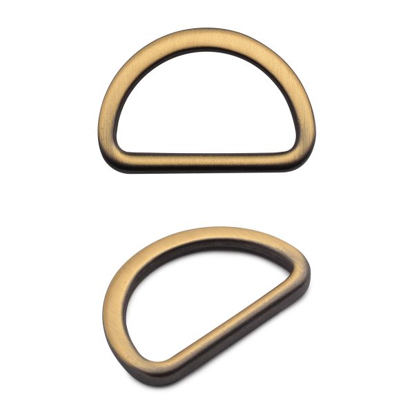 Полукольцо литое металл внутр. 20 мм (внешн. 25х16 мм), плоское, 10 шт, латунь ГР, 6876