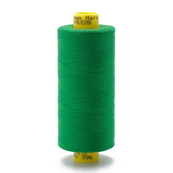 Нитка особо тонкая Gutermann Mara №150 (150/2), 1000 м, 713953, цв. 396 ярко-зеленый, 1 катушка
