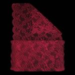 Кружево бельевое эластичное 400 мм / 13.72 м, цв. C520 т.красный