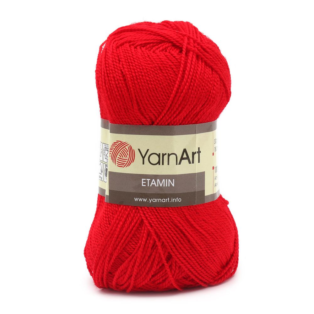 Пряжа YarnArt (ЯрнАрт) Etamin / уп.10 мот. по 30 г, 180м, 434 красный /TOS/