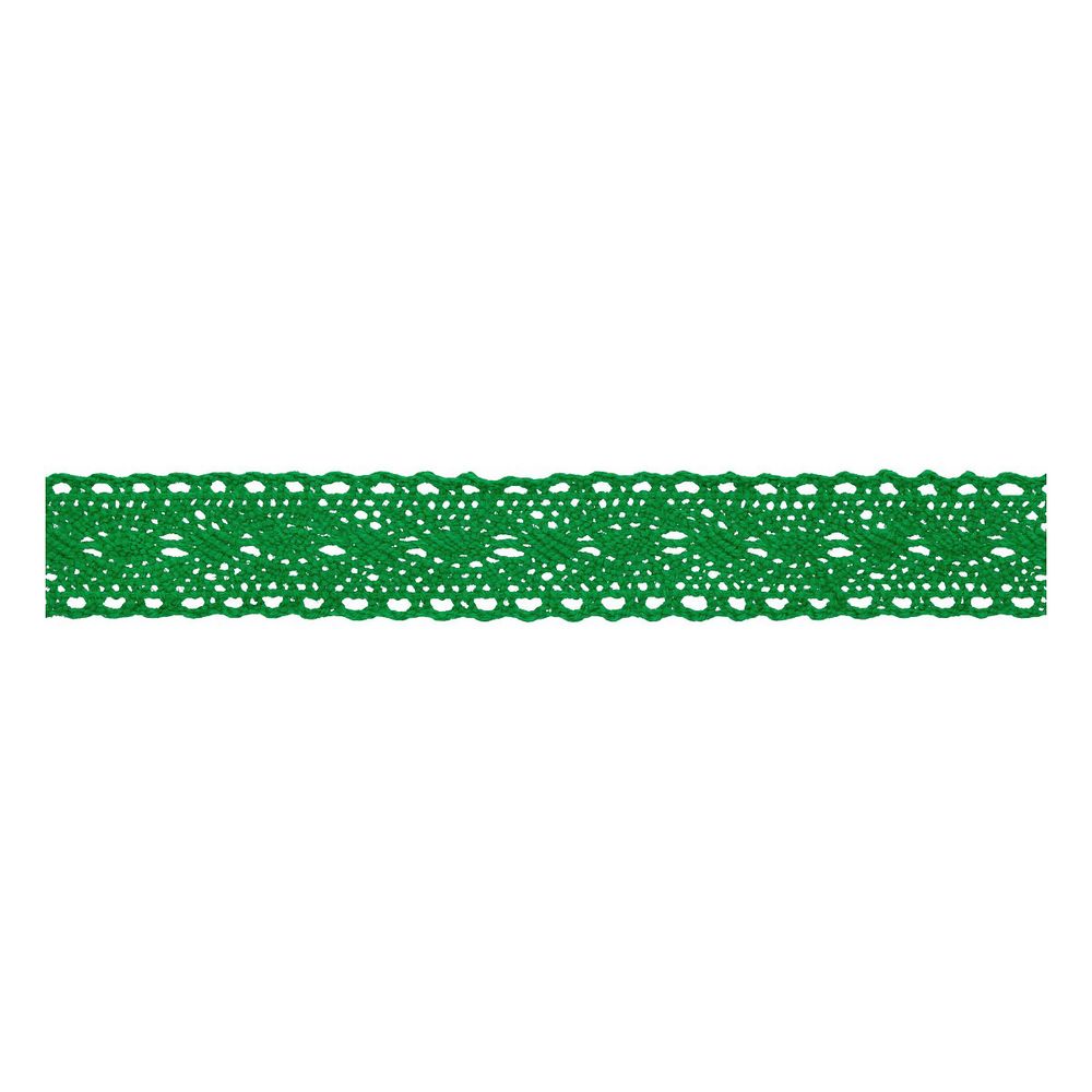Кружево вязаное (тесьма) 13 мм, 5 шт по 3 м, 134 зеленый, HVK-36 Gamma