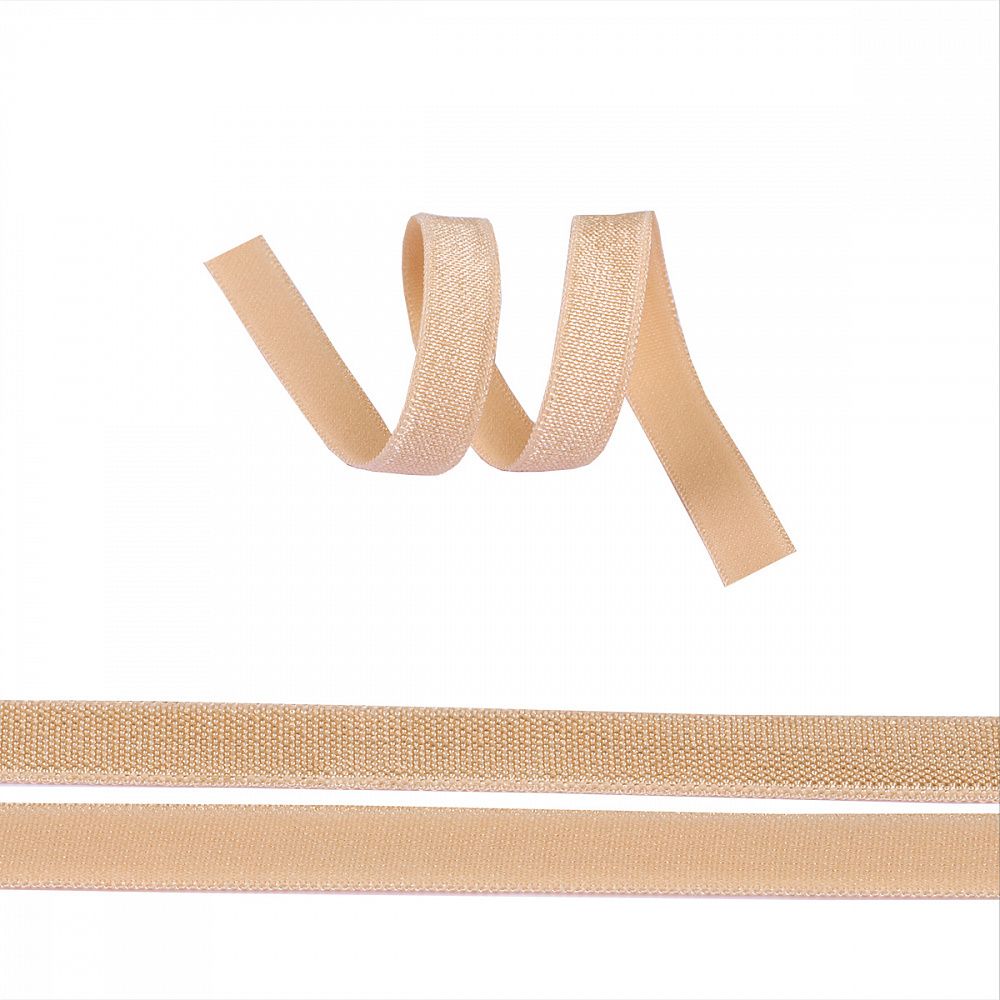 Резинка бельевая (окантовочная) блестящая 10.0 мм / 1000 метров, бежевый S126