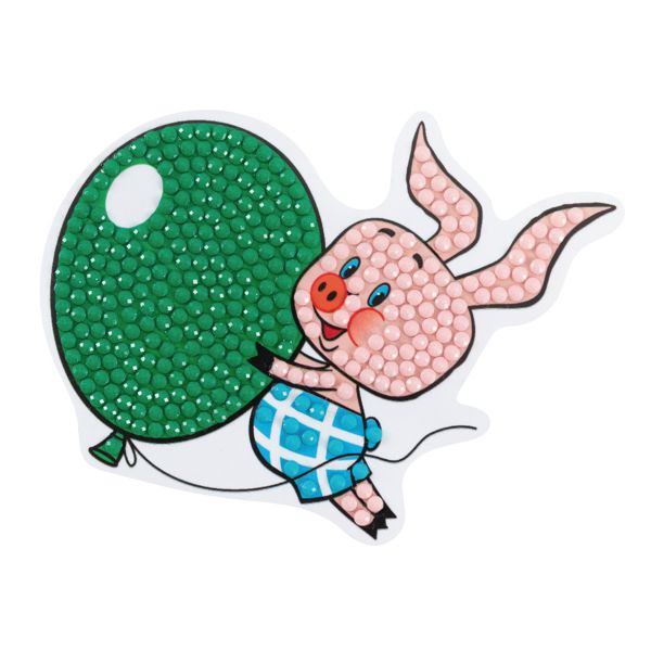 Алмазная (кристальная) мозаика Фрея CMF-ALVM-099, Союзмультфильм. Магнит Пятачок, 9.5х7.5 см