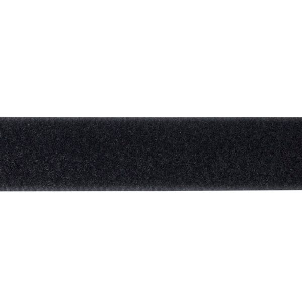 Лента контактная липучка (велкро) пришивная 38 мм / 25 метров, черный, ПЕТЛЯ, качество 