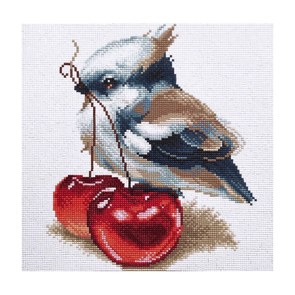 Алмазная (кристальная) мозаика Овен, Пернатый гурман 30х30см