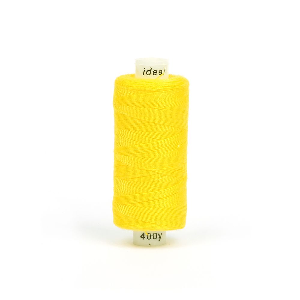 Нитки швейные Ideal 40/2, 366 м (400 ярд), 10 катушек, 127 желтый