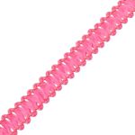 Тесьма отделочная 6 мм / 25 метров, вязаная, рис 9166, розовый, С3702Г17