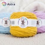 Пряжа Astra Premium (Астра Премиум) Плюшевая / уп.2 мот. по 100 г, 80 м, 220 горчица