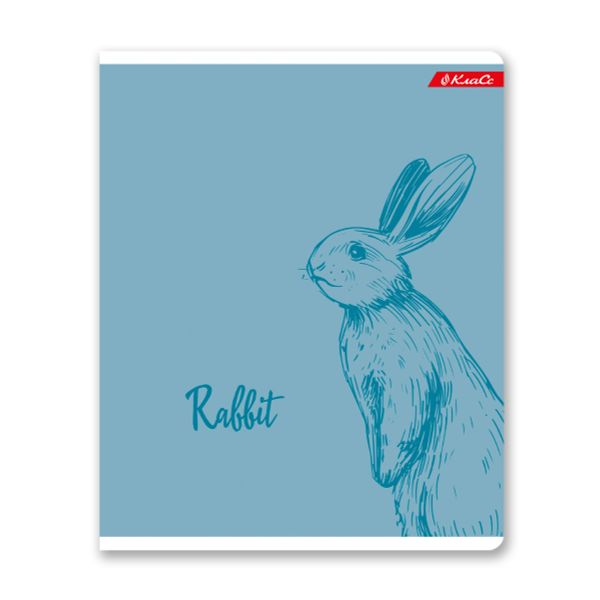 Тетрадь ученическая общая, матовая ламинация + выборочный УФ лак, A5+ 48 л. на скобе, белизна 100%, 10 шт, клетка, 000315 Зайчишка, Светоч 48ТСК5_24_3_1