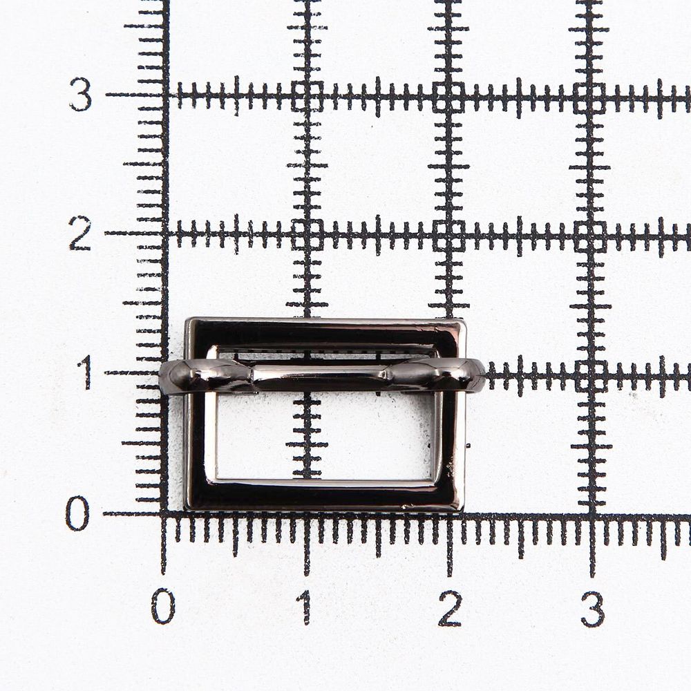 Рамка регулировочная металл литая с подвижной планкой 15 мм /20х14 мм, ⌀2.5 мм/, чер.никель, 4 шт