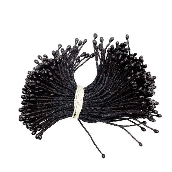 Тычинки для искусственных цветов 0,1х6см (черный)