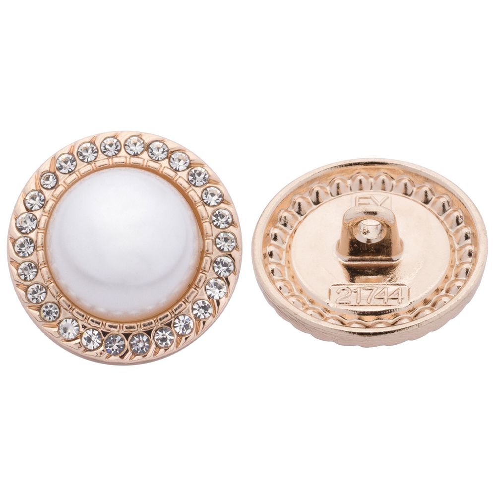 Пуговицы на ножке 32L=20 мм, металл, Gold (золотой), 10 шт, MP15