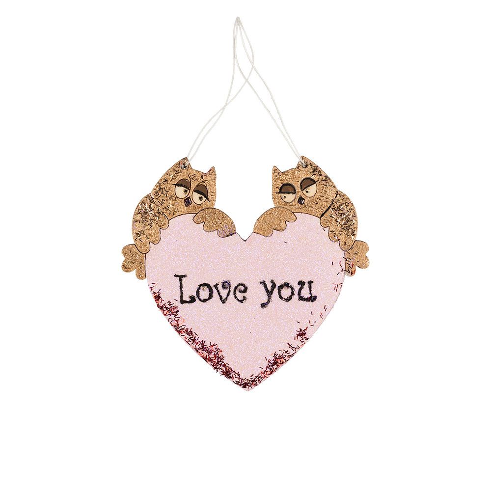 Заготовка из фанеры Подвеска, Влюбленные совушки, 9х8.5 см, ВД-643 Mr.Carving