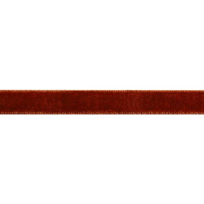 Лента бархатная (тесьма) 10.0 мм / 22.86±1 метров, (114 коричневый)