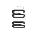 Крючки для купальника металл 10.0 мм, черный никель, 1000 шт