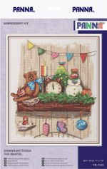 Набор для вышивания нитками Panna, Каминная полка, 28,5х33 см