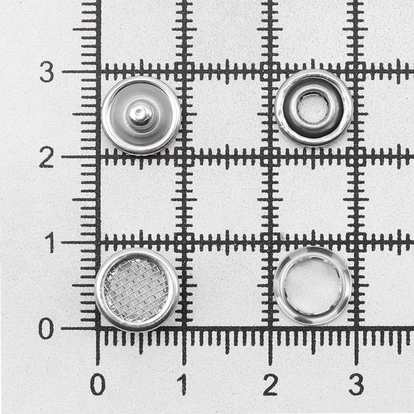 Кнопка рубашечная (джерси) сеточка ⌀9.5 мм, ≈1440 шт, МЕТАЛЛ, никель, NEW STAR