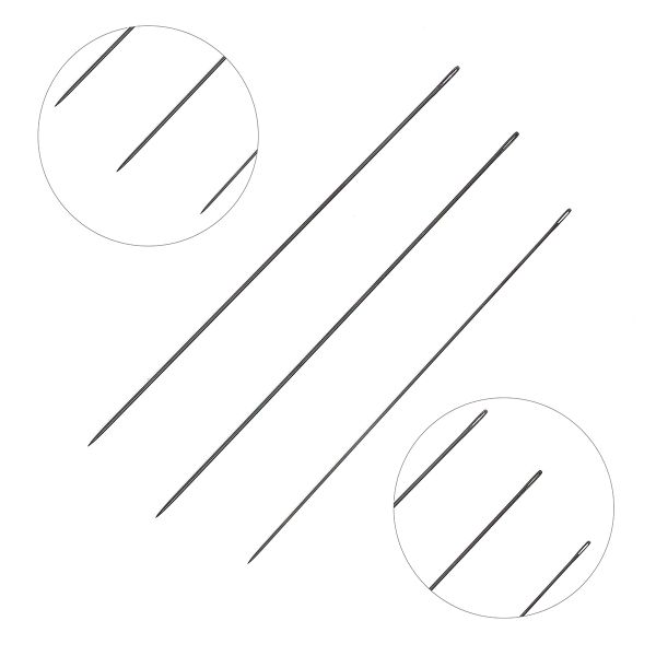 Иглы ручные для бисероплетения Black Beading, №10-12, 6 шт Pony