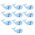 Термоаппликация Кит, 117х96мм 10 шт (голубой), 130061