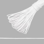 Резинка шляпная (шнур эластичный) ⌀2.0 мм / 30 метров, белый