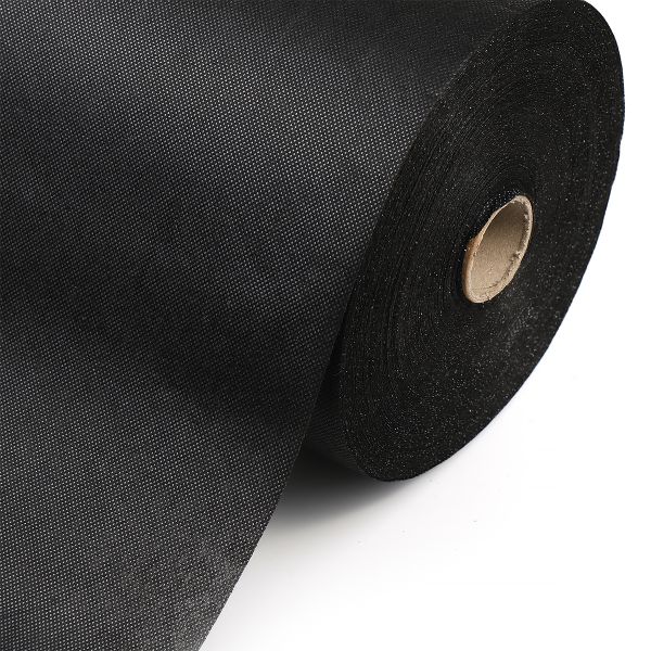 Флизелин клеевой точечный 60 г/м², цв.черный, шир.90см, 100м