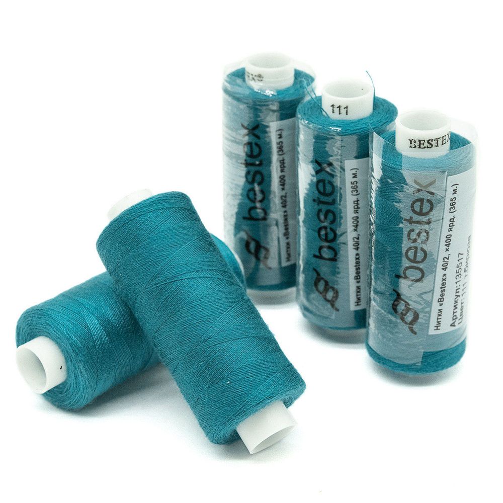 Нитки швейные бытовые Bestex 40/2, 365 м (400 ярд) / 10 кат., 111 мурена
