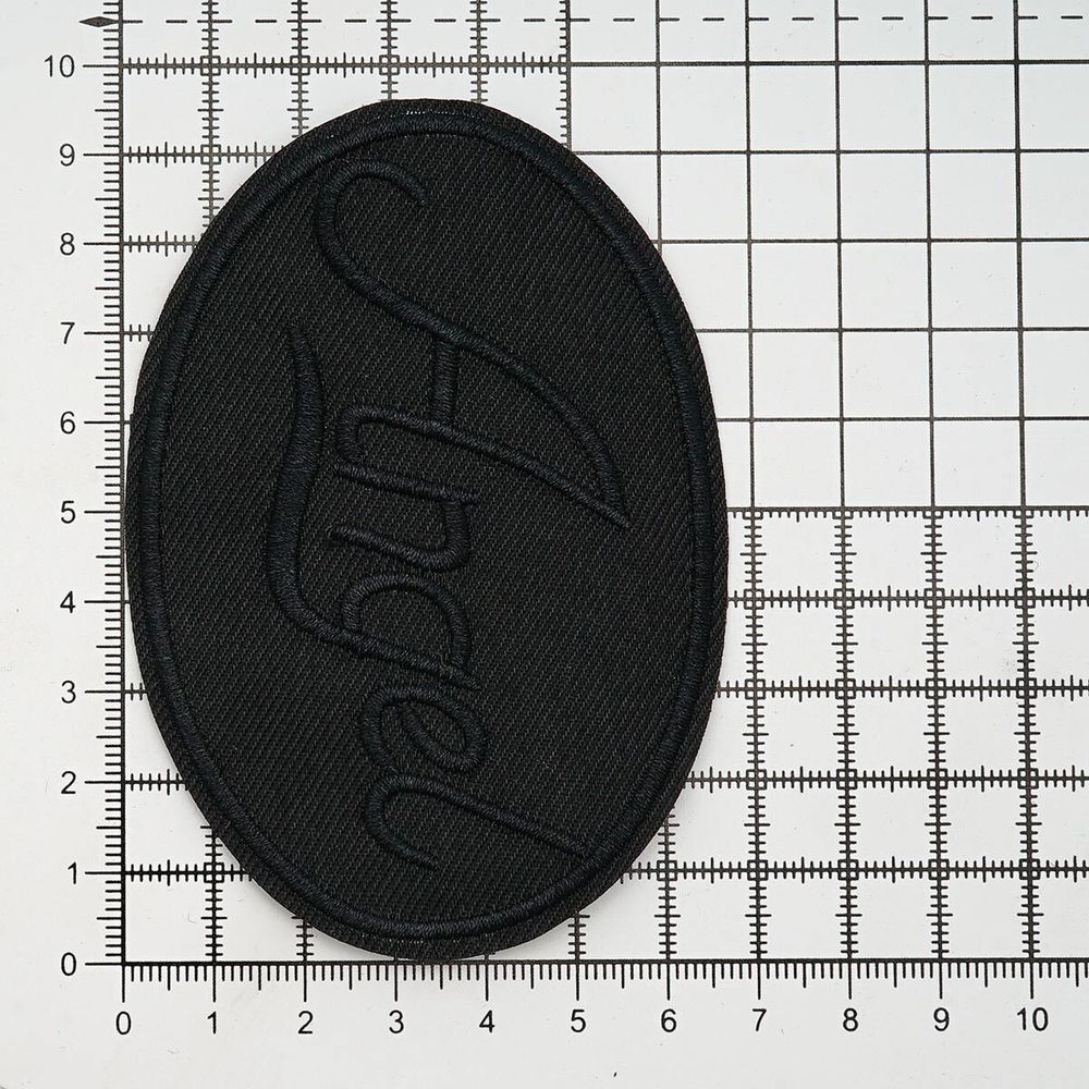 Термоаппликация круг ANGEL black 93х67мм (Black (черный)), 2 шт, LA559