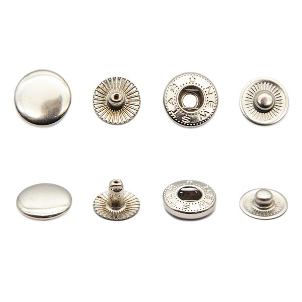 Кнопка Альфа (S-образная) ⌀12.5 мм, ≈144 шт, СТАЛЬ, №54 никель, NEW STAR