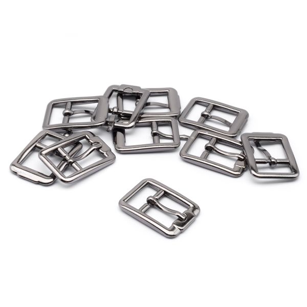 Пряжка ременная металл 15 мм, чер.никель, 10 шт