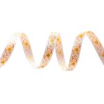 Лента атласная с надписью 20.0 мм / 22.5±1 метров, Цветочный узор, 029 белый, Globus