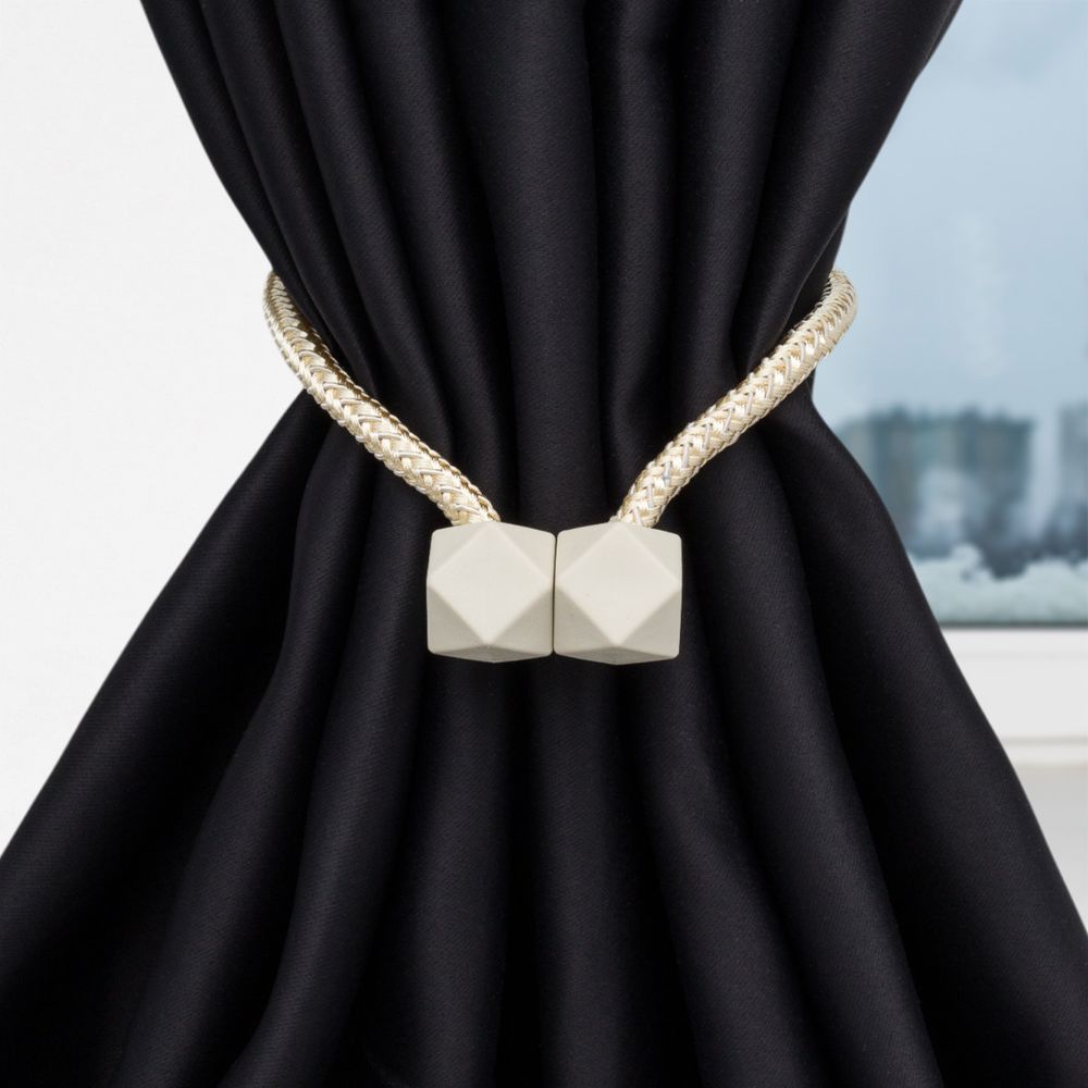 Подхваты шторные магнитные, 2 штук, бежевый светлый, MTW183