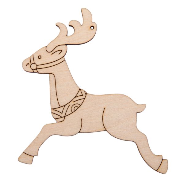 Заготовка из фанеры Подвеска Олень, 7.5х8.5х0.3 см, ВД-1181 Mr.Carving