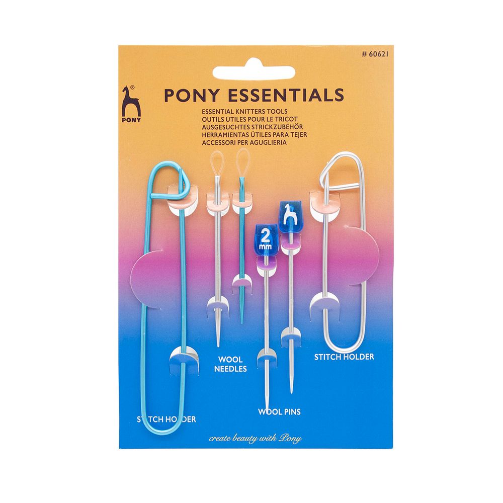 Набор, 2 булавки петлесъемные, 2 иглы для шерсти, 2 булавки для шерсти, Pony