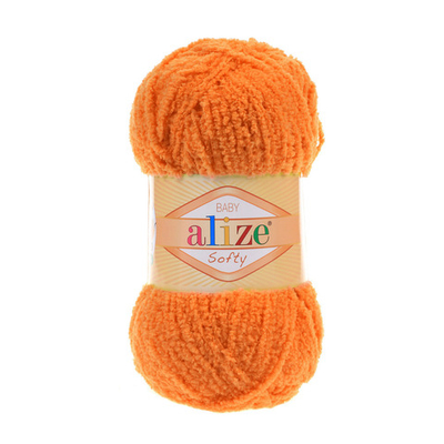 Пряжа Alize (Ализе) Softy / уп.5 мот. по 50 г, 115м, 006 оранжевый А