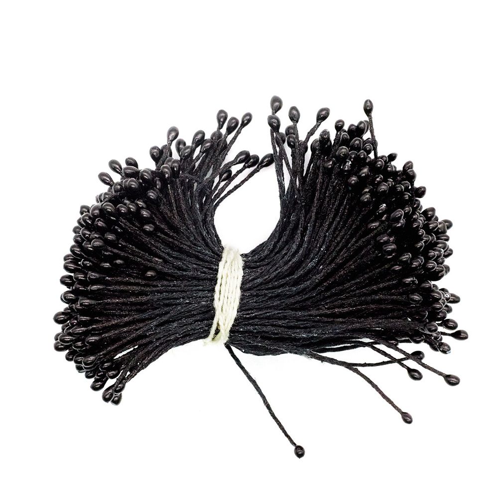 Тычинки для искусственных цветов 0,1х6см (черный)